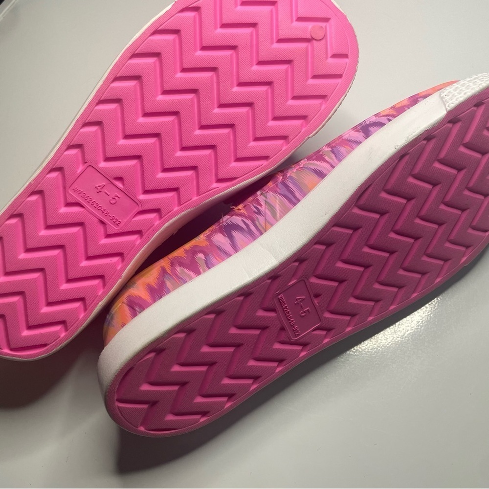Girls 4/5 Pink Multicolored Waterproof Slip On Water Shoes NWOT - Picture 7 of 8
